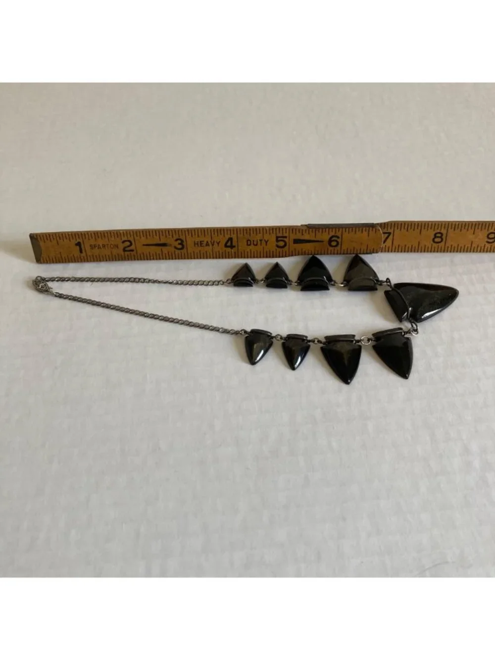 Vintage Jewelry Set Lucite Arrowhead Necklace And Screw On Earring